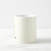 Cream Gold Monogram Personalisierter Name Luxusges Kaffeetasse (Mittel)
