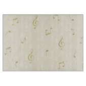 Cream Gold Music Notes   Schneidebrett (Vorderseite)