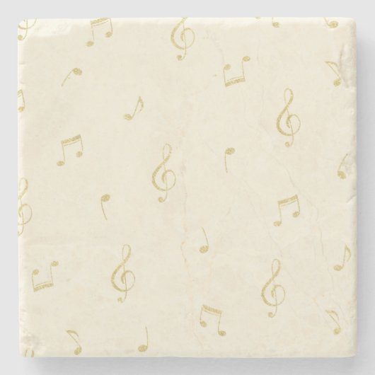 Cream Gold Noten   Steinuntersetzer (Vorderseite)