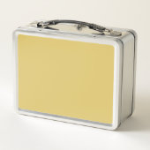 Cream Gold Solid Color Metall Brotdose (Rückseite)