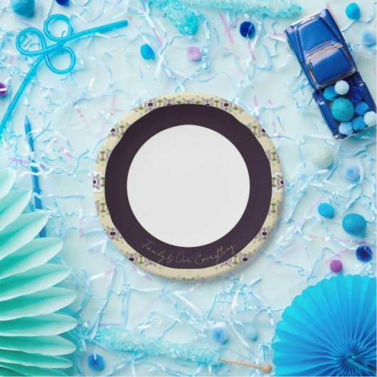 Cream Gold und Mauve Pappteller (Party)