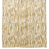 Cream Gold Zebra Print     Duschvorhang (Vorderseite)