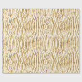 Cream Gold Zebra Print      Geschenkpapier (Flach)