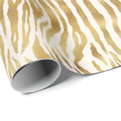 Cream Gold Zebra Print      Geschenkpapier (Rolleneckpunkt)