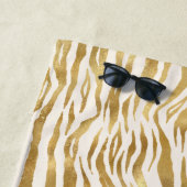 Cream Gold Zebra Print Strandtuch (Beispiel)