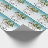 Cream Golden Retriever Dog Custom Text Geschenkpapier (Ecke)