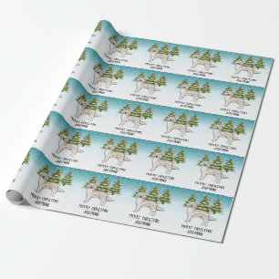 Cream Golden Retriever Hund Weihnachten Benutzerde Geschenkpapier