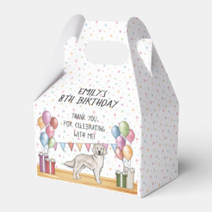 Cream Golden Retriever Kindergeburtstag Vielen Dan Geschenkschachtel