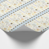 Cream Graffiti Style Duschgeschenk Wrap Geschenkpapier (Ecke)