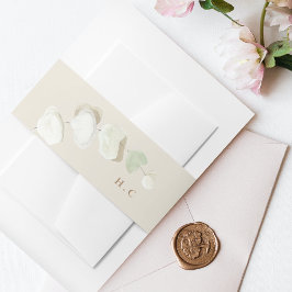 Cream Grass Tropical Dschungel Floral Hochzeit Einladungsbanderole