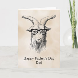 Cream Gray Hipster Goat Karte