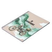 Cream Green Motorcycle Adventure Notizblock (Linke Seite)