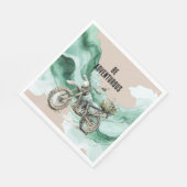 Cream Green Motorrad-Abenteuer Serviette (Ecke)