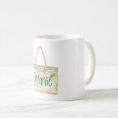Cream Green Organic Bag Leaf Kaffeetasse (VorderseiteRechts)