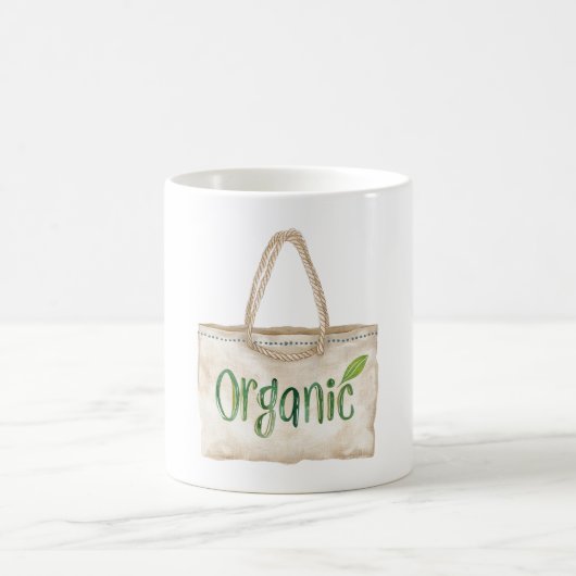 Cream Green Organic Bag Leaf Kaffeetasse (Mittel)