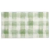 Cream Green Plaid   Kissenbezug (Vorderseite-Rechts)