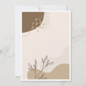 Cream Green Simple Illustriert Wedding Einladung (Rückseite)