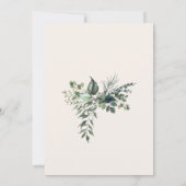 Cream Greenerity Wedding Detail Einladung (Rückseite)