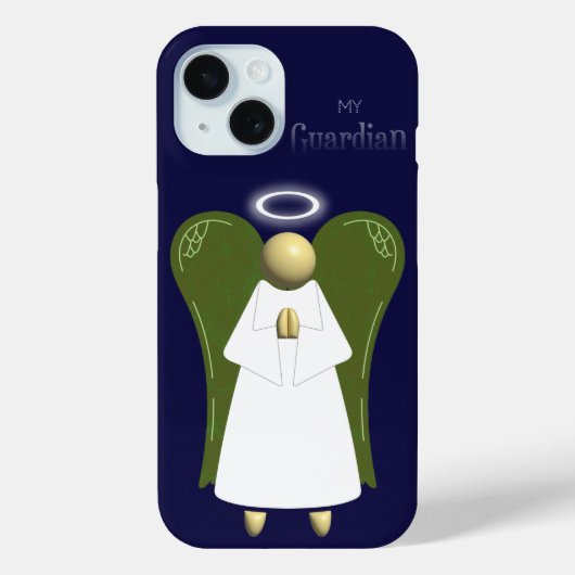 Cream Guardian Angel Case-Mate iPhone Hülle (Rückseite)