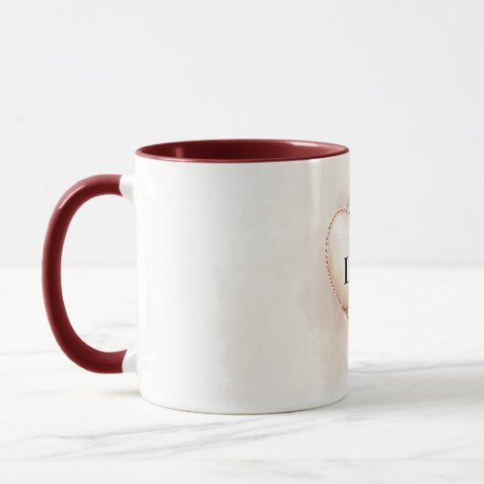 Cream Heart Love Valentine's Day Tasse (Links)