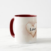 Cream Heart Love Valentine's Day Tasse (Vorderseite Links)
