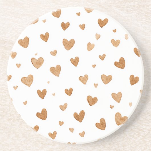Cream Hearts Getränkeuntersetzer (Vorne)