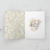 Cream Hearts Match Made in Heaven Gold Glitter Karte (Innenseite)