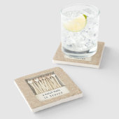 Cream Hearts Match Made in Heaven Gold Glitter Steinuntersetzer (Seitenansicht)