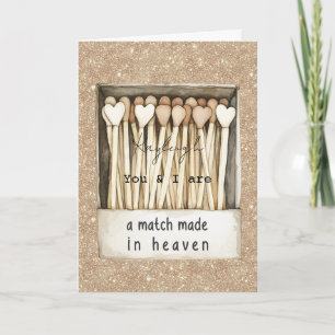 Cream Hearts Traumpaar Gold Glitter Karte