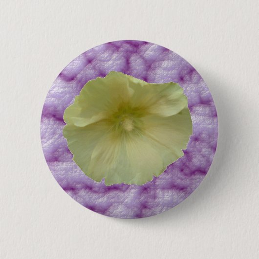 Cream Hollyhock Button (Vorderseite)