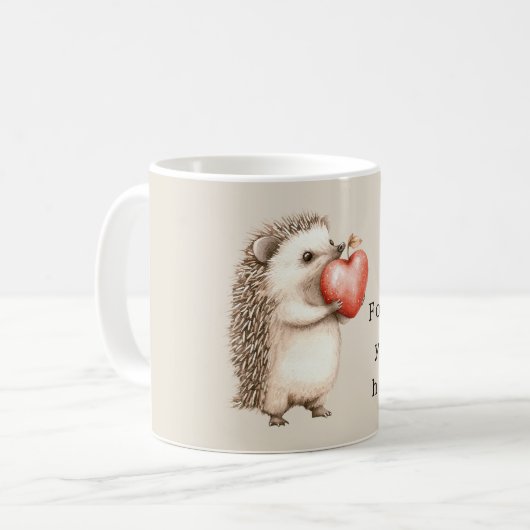 Cream Igel Apple Heart Kaffeetasse (Vorderseite Links)
