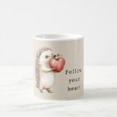 Cream Igel Apple Heart Kaffeetasse (Mittel)