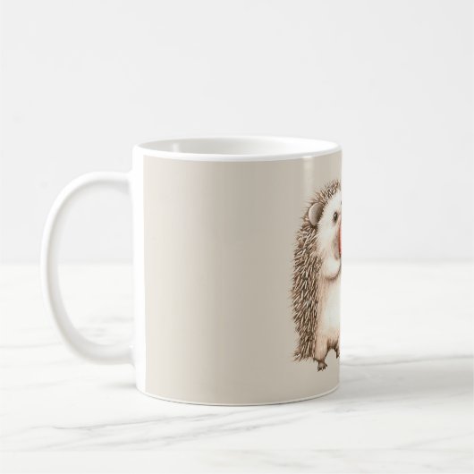 Cream Igel Apple Heart Kaffeetasse (Links)