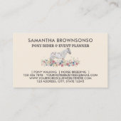 Cream Ivory Beige Pony Pferderennfahrer Visitenkarte (Rückseite)