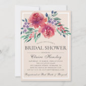 Cream Ivory Brautparty Einladung (Vorderseite)