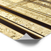 Cream Ivory Gold 20's Art Deco Gatsby Glam Banner Poster (Ecke)