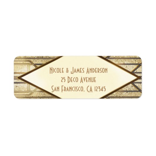 Cream Ivory Gold 20's Art Deco Gatsby Glam Wedding (Vorne)