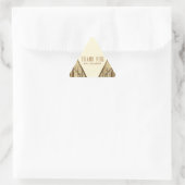Cream Ivory Gold 20's Art Deco Gatsby Glam Wedding Dreieckiger Aufkleber (Tasche)