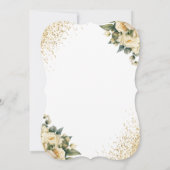 Cream Ivory Gold Confetti Hochzeitsfeier Einladung (Rückseite)