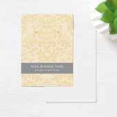 Cream Ivory Gray Damask Benutzerdefinierte Earring (Schreibtisch)