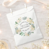 Cream Ivory Wreath Polterabend Gunst Bag Geschenktütchen (Ausgeschnitten)