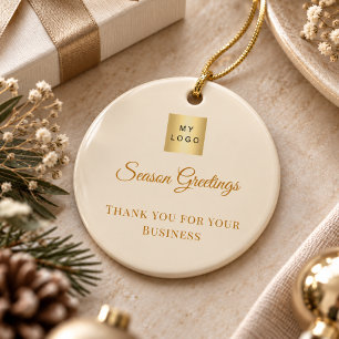 Cream-Kunden-Geschäftslogo Keramik Ornament