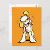 Cream Labradoodle-Spielzeit Postkarte (Vorne/Hinten)