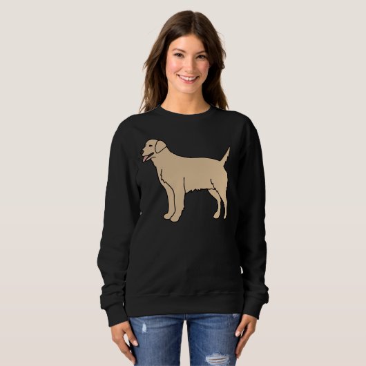 Cream Labrador Hund Sweatshirt (Vorne ganz)
