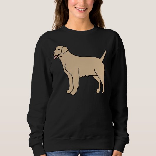 Cream Labrador Hund Sweatshirt (Vorderseite)