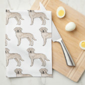 Cream Labrador Retriever Cartoon Labrador Dog Must Geschirrtuch (Viertel Falte)
