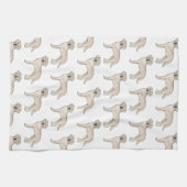 Cream Labrador Retriever Cartoon Labrador Dog Must Geschirrtuch (Horizontal)
