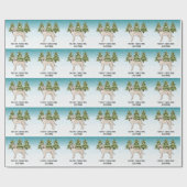 Cream Labrador Retriever Dog Custom Text Geschenkpapier (Flach)