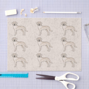 Cream Labrador Retriever Lab Hund Druckmuster Seidenpapier