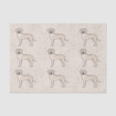 Cream Labrador Retriever Labrador Dog Print Patter Seidenpapier (Vorderseite)